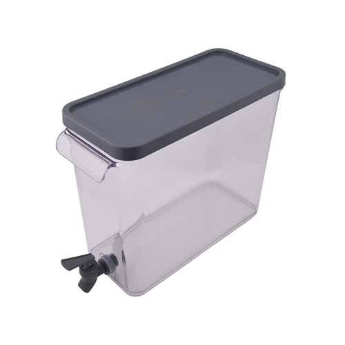 CNEIESD 2-Gallon Slim Acrylic Fridge Beverage Dispenser | Gray Glossy Design | BPA-Free for Indoor/Outdoor Use