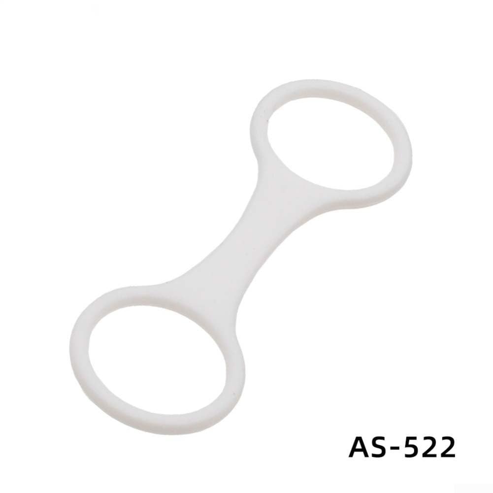 Set di 3 connettori ad anello in silicone a forma di 8 per maschera da snorkeling, clip di fissaggio sicuro per tubo respiratorio, accessori per immersioni, nero