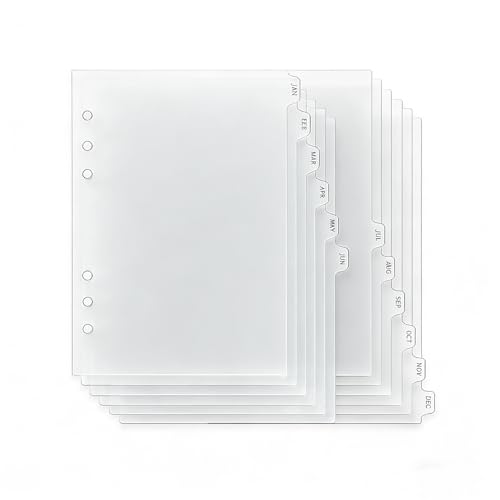 Image of NatSumeBasics 12 A5 Binder Dividers with Monthly Tabs