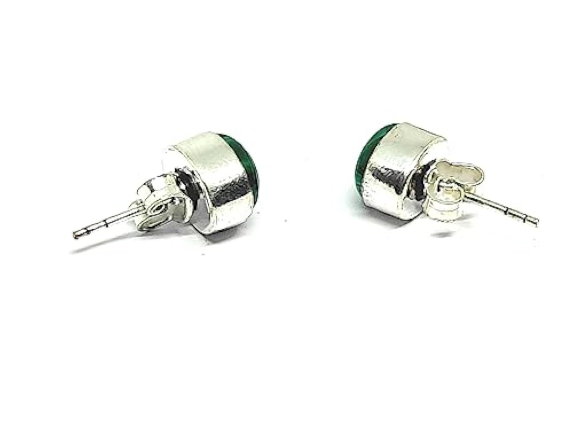 Women's Natural Malachite Crystals Stud Tops Earrings