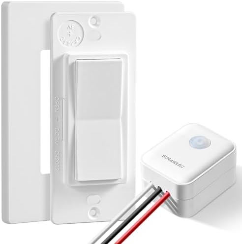 SURAIELEC Upgraded Antenna Wireless Light Switch Kit, Decorator Wall Plate