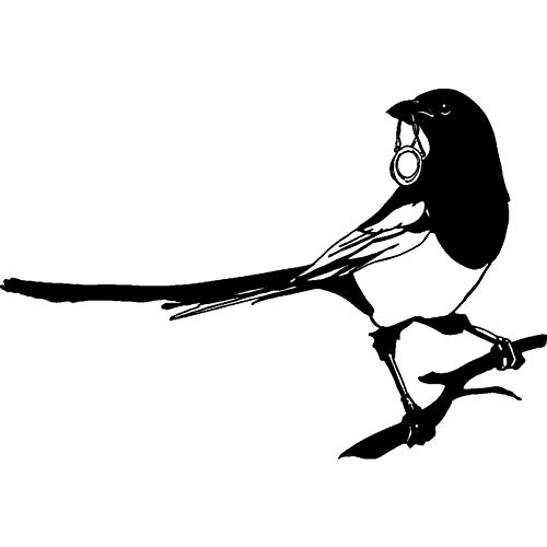 Azeeda 'Magpie with Ring' Unmounted Rubber Stamp - A8 (RS00015924)