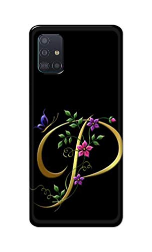 Image of Printed Hard Back Cover Case for Samsung Galaxy A71 | Samsung Galaxy A71S Back Cover (Alphabet P) -1803