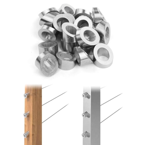 Kit de barandilla de cable de acero inoxidable 3/8 con arandela angular para escaleras 2