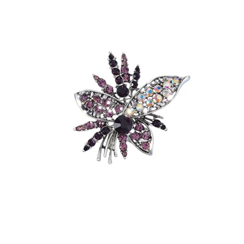 Image of Rhinestone Sunflower Brooch Pin for Women Red Black Purple Large Flower Broochs Snowflake Brooch Marquise Wreath Brooches Jewelry