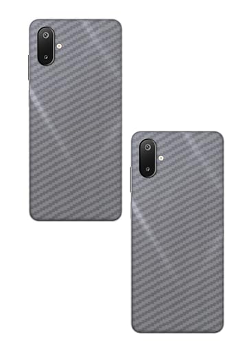Image of (Pack of 2) Compatible with Samsung Galaxy M06 / F06 Skin Sticker /Vinyl wrap /Protective Film Mobile Back Skin Carbon Fiber 3D Transparent by Candeal Mizhan(Only Back)