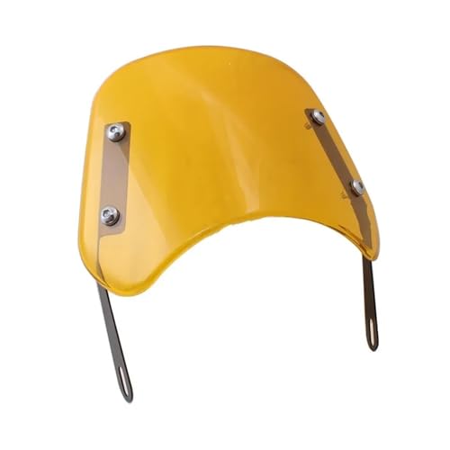 Pare-brise moto universel jaune pour reduire la fatigue du vent sur SR500 et SRX600