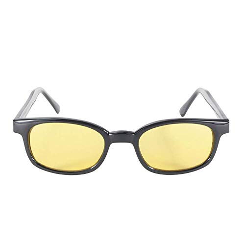 Pacific Coast Original X-KD's Biker Shades Sunglasses Black Frames w/Yellow Lenses2