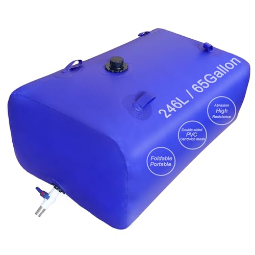 65 Gallon Water Storage Bladder,Portable Foldable Water Tank,Suitable for Outdoor or Emergency Water