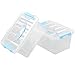 Farmoon 6 Quart Plastic Lidded Storage Bin, 2 Packs Latching Storage Container Box with Handle, Clear