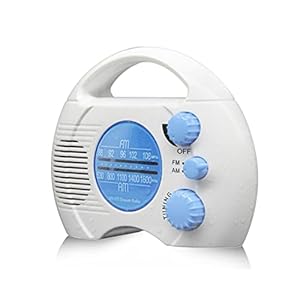 Radio met Bluetooth,Home Outdoor Waterdichte AM FM-radio – Ingebouwde luidspreker op batterijen – Draagbare badkamer hangende douche