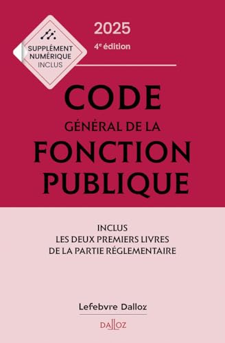 livre Code général de la fonction publique 2025, annoté et commenté. 4e éd.