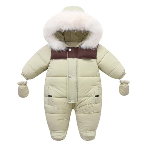 Combinaison de neige bébé 3-24 mois avec capuche en fourrure pour l'hiver