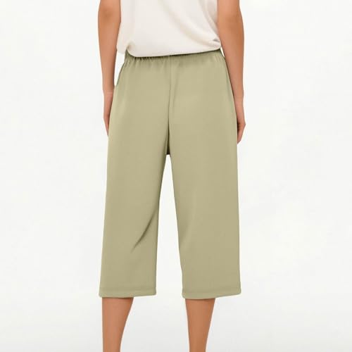Capri Pants for Women Quick Dry Comfy Fit Stretch Active Capris Casual Lightweight Cropped Wide Leg Pants with Pockets4