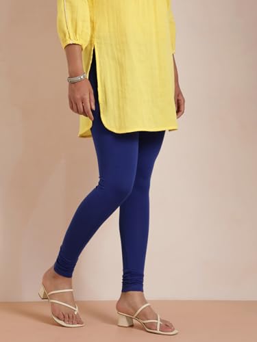 Image of TWIN BIRDS Tailored Cut and Classic Fit Super Stretchable Elastane Fabric Churidar Leggings for Women