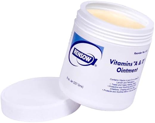 Rensow Vitamin A&amp;D Ointment Tattoo Aftercare Healing Ointment Skin Protection &amp; Recovery Balm – Moisturizing Vitamin A &amp; D...