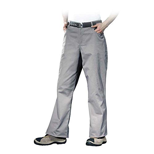 Leber&Hollman Lh-Pantviser_Xl - Pantaloni Protettivi Da Donna, Taglia Xl, Colore: Grigio/Blu Acciaio