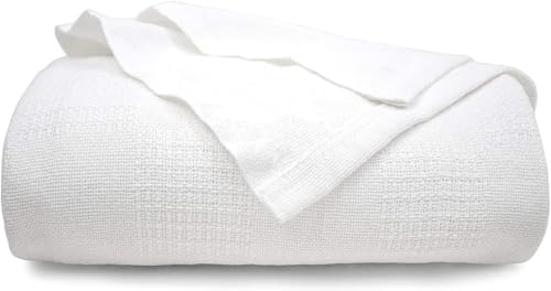 Image of TL Care Health 100% Cotton Twin XL66 x 90 inch - Soft, Lightweight and Breathable Blankets for Hospital, Medical, Home Care, Twin Bed & College Dorm, Blanket (Pack of 6)