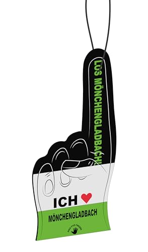Mönchengladbach Fahne Fanartikel HIGH FIVE FINGERS Auto Duftbaum mit 5 Düften | Air Freshener | Duftspender | Raumduft | Lufterfrischer