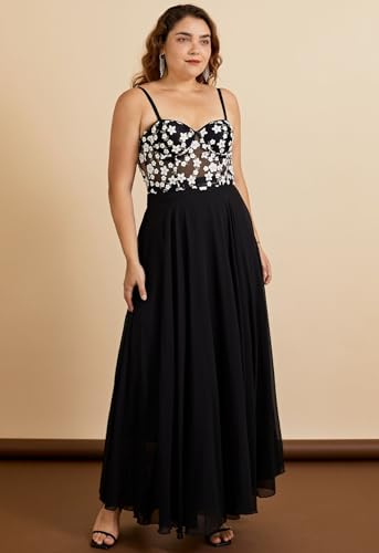 Image of Women's Full Length Georgette Long Skirt- Lehenga with 8 Meters Maxi Flare
