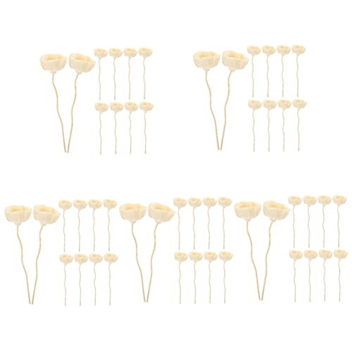 ABOOFAN 5sets Diffuser Sticks Flower Design Essential Oil Diffusers Aromatherapy Sticks for Room 10pcs*5