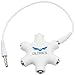 Produktbild ULTRICS Audio Splitter, 3.5mm Klinkenstecker Stecker auf Buchse Stereo Headset Aux Splitter, Kopfhörer Adapter Kompatibel mit PC PS4 Smartphone Gaming Headset Laptop Tablet Lautsprecher  Weiß