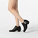 Athlefit Women's Chunky Low Heel Ankle Boots Classic Pointed Toe Side Zipper Black Booties Size 9