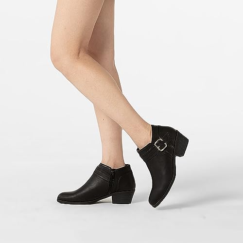 Image of Athlefit Women's Chunky Low Heel Short Ankle Boots