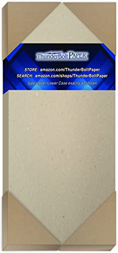 75 Sheets Chipboard 46pt (Point) 4 X 9 Inches Medium Weight Size Fits #10 Envelope .046 Caliper Thick Cardboard Craft|Packing Brown Kraft Paper Board