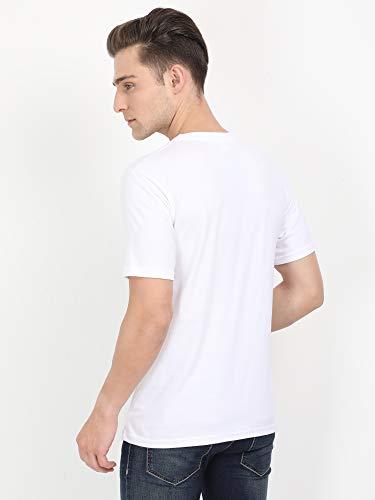 Image of FLEXIMAA Men's Cotton Round Neck Plain Half Sleeve T-Shirt