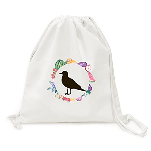 Sac en tissu pliable pour fruits légumes et vrac avec sangle noire