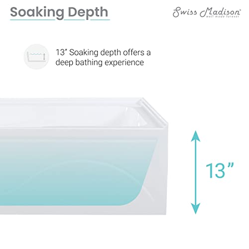 Swiss Madison Well Made Forever Sm-Ab545 Ivy Alcove Tub, 60" X 30", Glossy White #TOP6