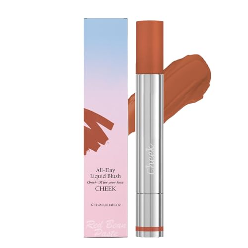 Colorete líquido para todo el día, colorete líquido ligero, blusher Rouge Stick ligero, mezclable, natural, aspecto esculpido para maquillaje de belleza