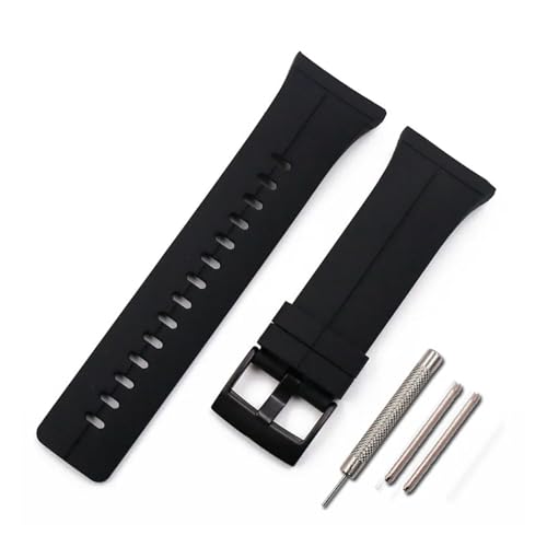 AXTGBHL Accesorios for relojes Correa de silicona for hombres Ajuste adecuado for Suunto Fit for Spartan Extreme Ultra HR Deportes al aire libre Correa de reloj impermeable(Black black buckle)