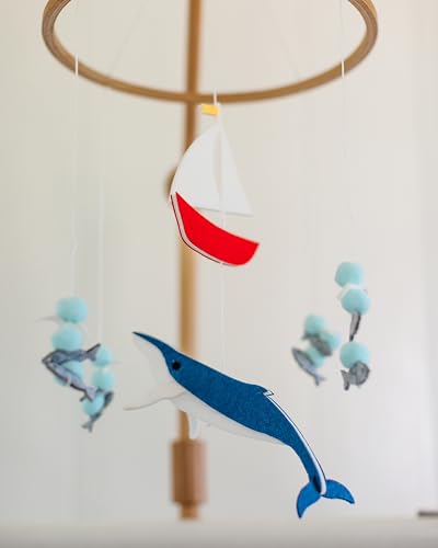 Sorrel + Fern WHALE And Sailboat Ocean) - Baby Shower Gift Nursery Decoration thumb #3
