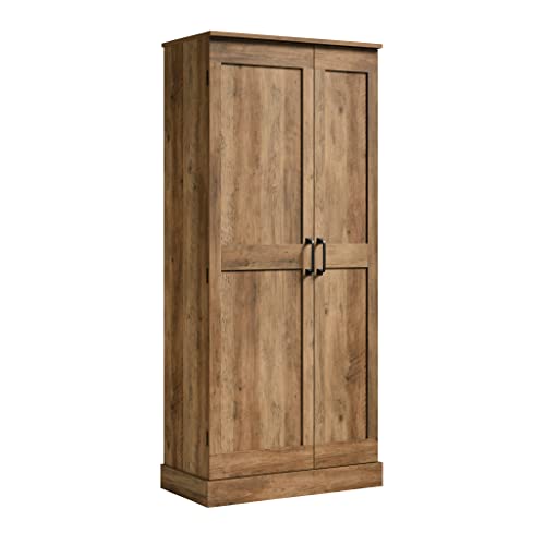 Image of Sauder Miscellaneous Storage 2-Door Swing Out Storage Cabinet /Pantry Cabinet, Rural Pine Finish