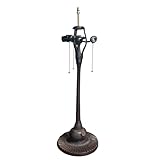 Errzom Tiffany Table Lamp Base Replacement, Vintage 3-Light Cast Iron Desk Light Base Only, Suitable for 20-24 Inch Tiffany Style Stained Glass Lampshades