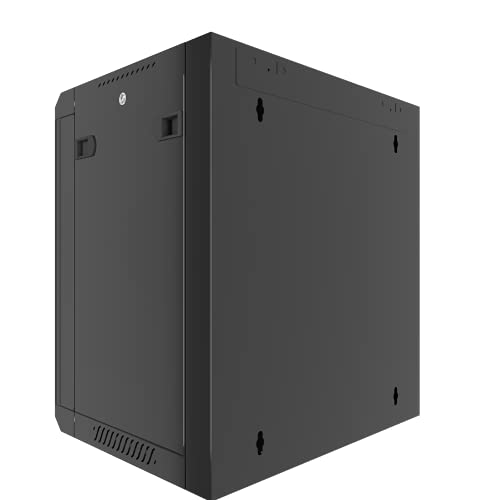 12U - Server Rack - Wall Mount Rack - Locking Cabinet for Network - Electronics - Security - Audio - Video - AV Equipment - Data Rack - 18-Inch Depth Server Cabinet - Thumbnail 5