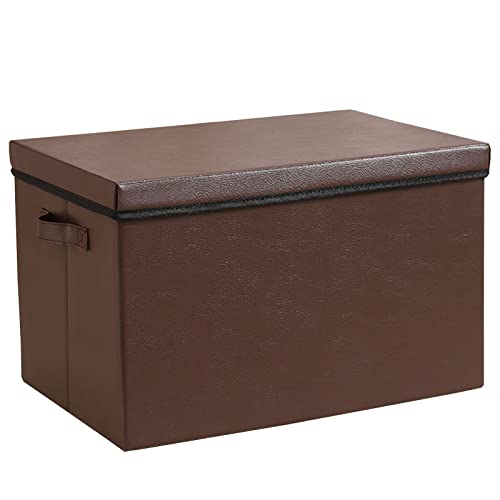 Boîte de rangement en cuir idéale pour placard de chambre et linge - 2