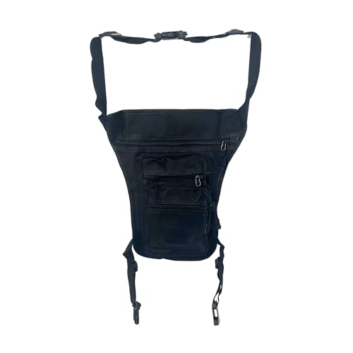 Pochete de Perna e Cintura Unissex J'PRIB Bolsa Cartucheira Mochila com 5 Compartimentos, Ajustável (ESTILO 4)