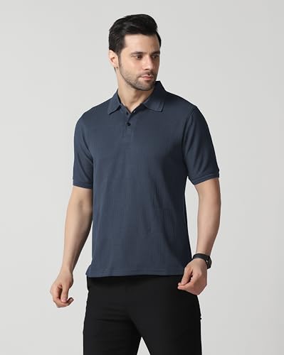 Image of TOPLOT Men's Polo T Shirt | Half Sleeve Design | Comfortable Fit Wear | Stylish Casual Look | Breathable Feel |Modern Style | Easy Movement | Casual & Everyday Wear (5280)