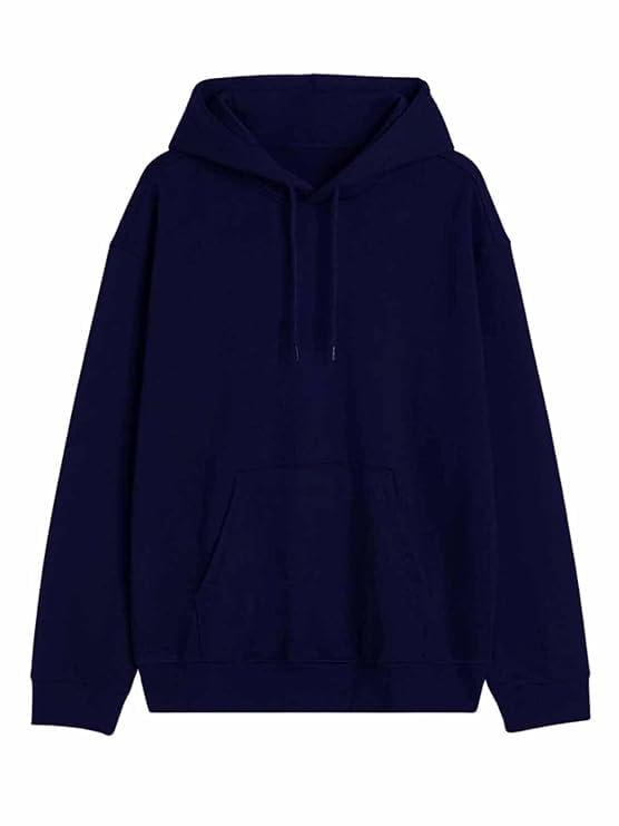 SR New Fashion Women Sweatshirt Hoodies Laycra Bland Material Full Sleeves Women Winter Wear, Hooded Neck Regular Fit Long Sleeve Womens Sweatshirt Winter Wear for Women/Girl Color Navy Blue.