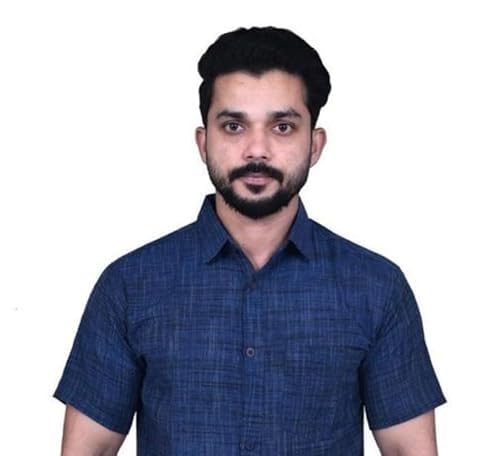 Image of Men's Cotton Blend Half Sleeves Solid Casual Shirts