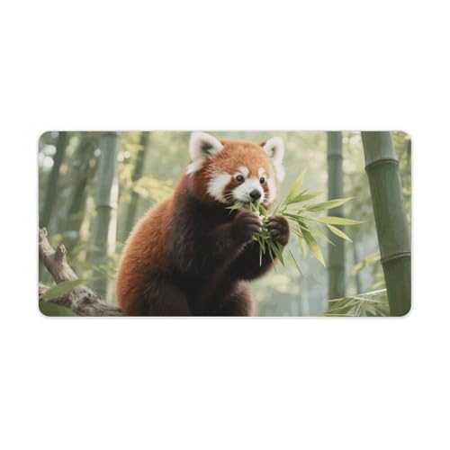 Sous-main portable petit panda pour bureau à la maison et jeux vidéo