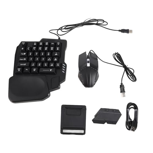Kit gaming combo teclado y mouse RGB con soporte miniatura 5