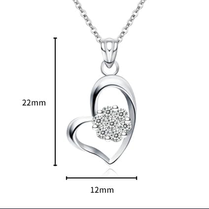 USHIGOO S925 Sterling Silver with Zirconia Heart-Shaped Fashion Pendant Necklace with Gift Box,Gift for Loved Ones|Mother, Girlfriend, or Special Women - Image 3