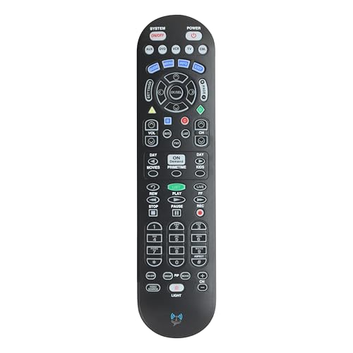 SatelliteSale Remote Control Replacement UR5U-8780L Clikr5 Compatible with Spectrum/Charter Cable Set-Top Boxes TVs and Audio Devices - Matte Black ABS Plastic RC with Batteries Included