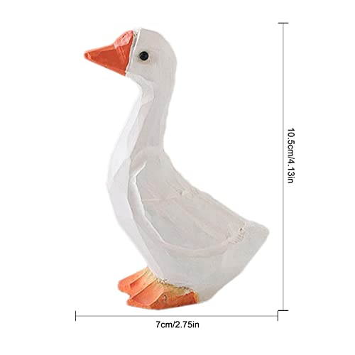 pato branco, patos decorativos para decoração casa com texto bênção - decoração arte quintal, estatu
