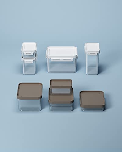 Pote Hermético Flap 600 ml, 12,7 x 8,7 x 10,7 cm, Branco, Coza