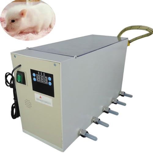 Piglet Milk Feeder, Milk Dispenser for Piglets, Stainless Steel Double-sided 10 Nipple Piglet Milk Feeder, Intelligent Constant Temperature & with Sound, for Pig Sheep Cattle Dog